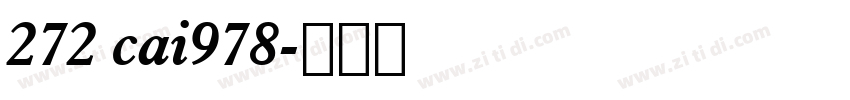 272 cai978字体转换
